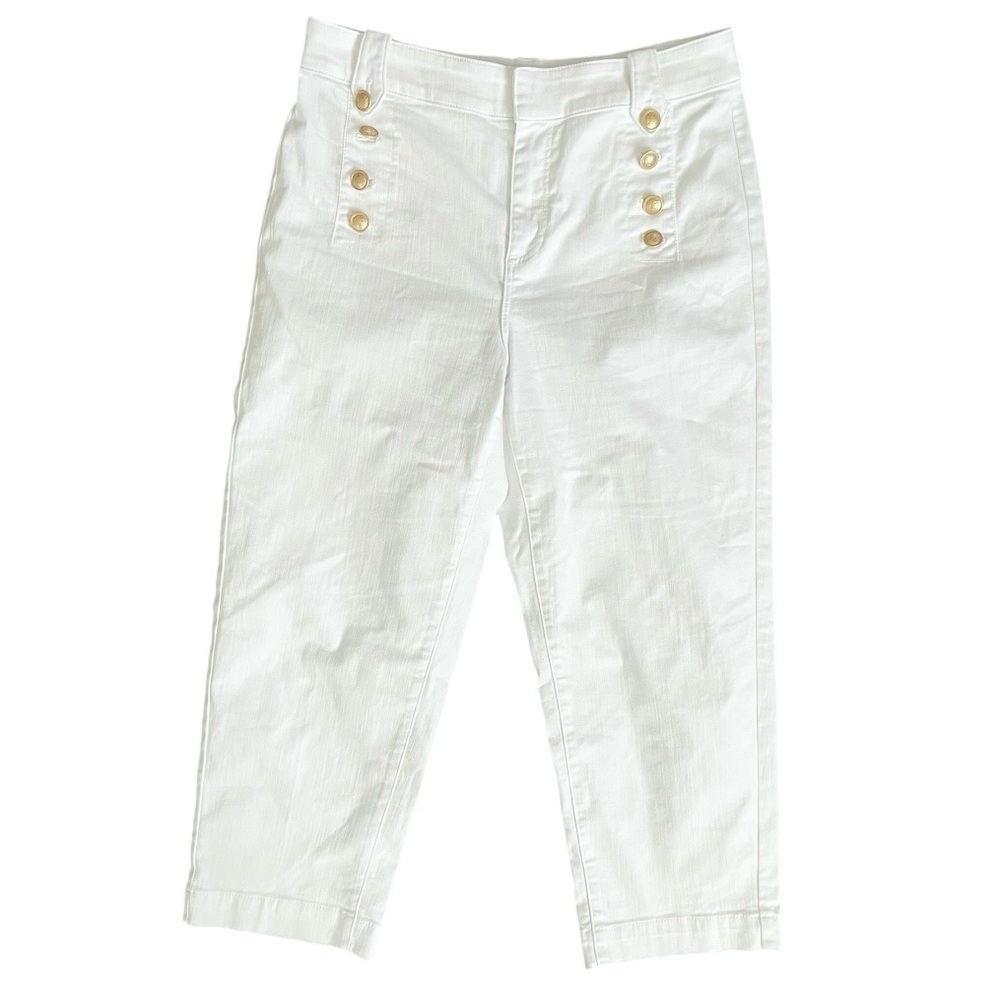 Talbots Sailor Jeans women’s size 12 white nautical contemporary denim coastal - Picture 3 of 9